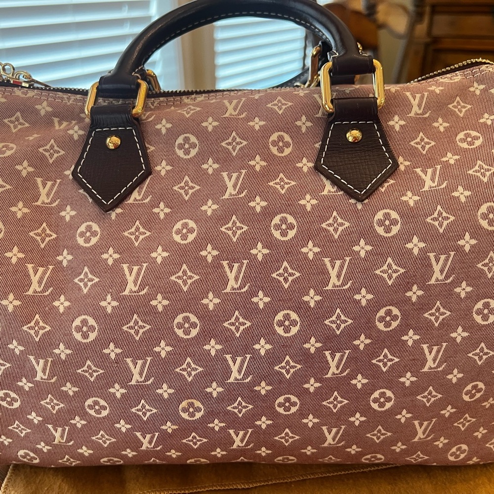 LV MONOGRAM MINI LIN BANDOULIERE SPEEDY 30 - EUC - Picture 4 of 12